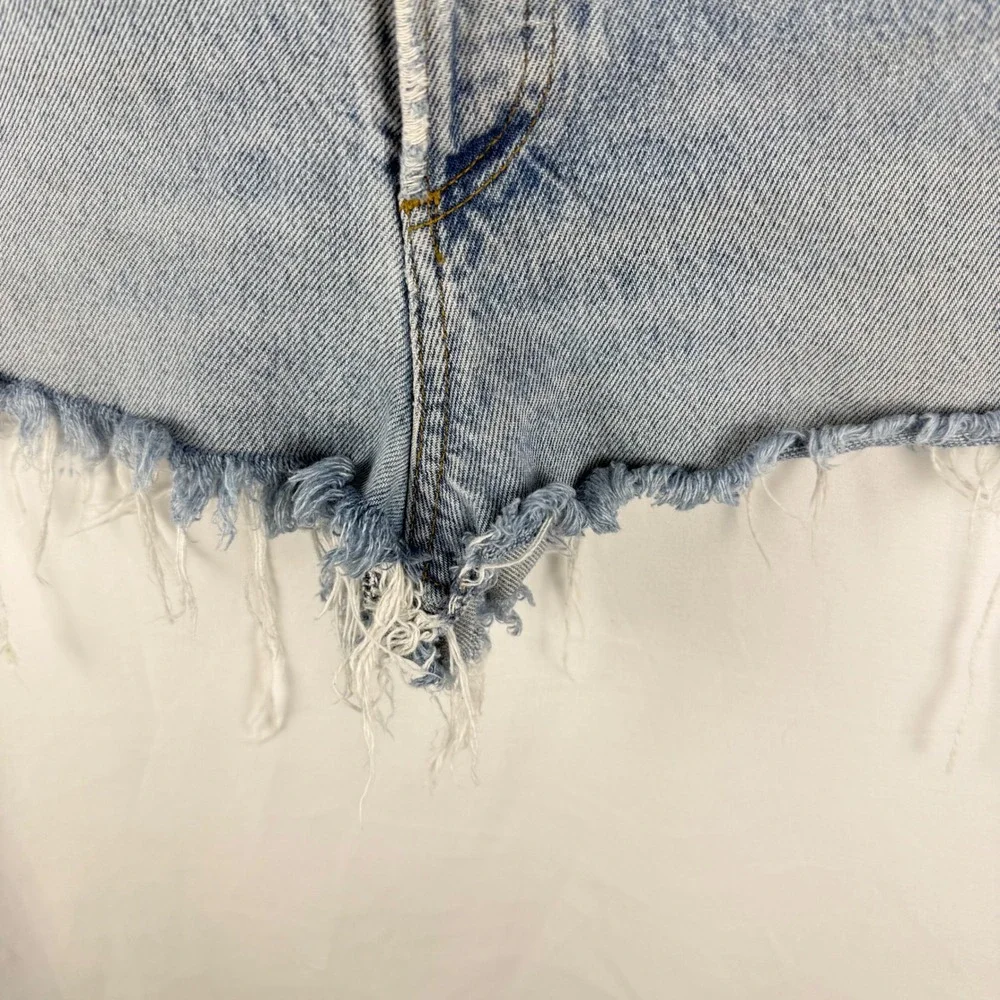 Agolde 90s Jean Cutoff Denim Shorts Light‎ Wash Cheeky 27 Boho Festival Summer